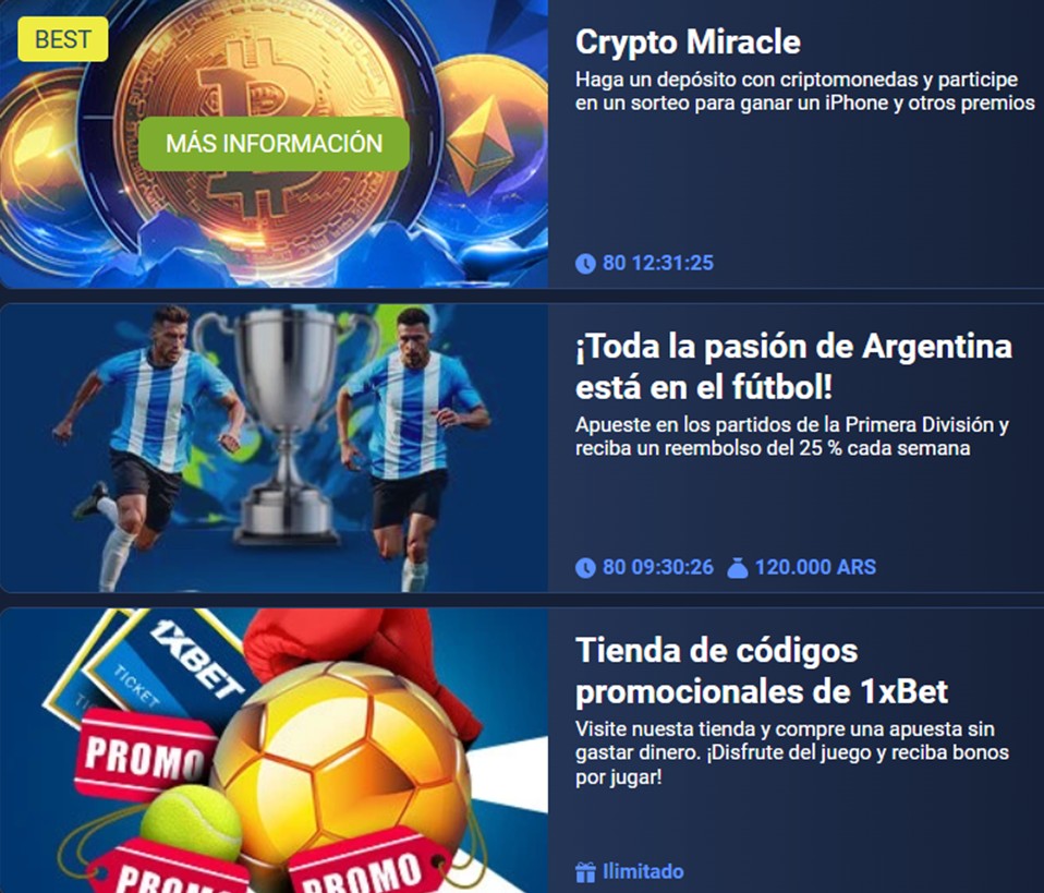 Código promocional 1xbet-Promociones