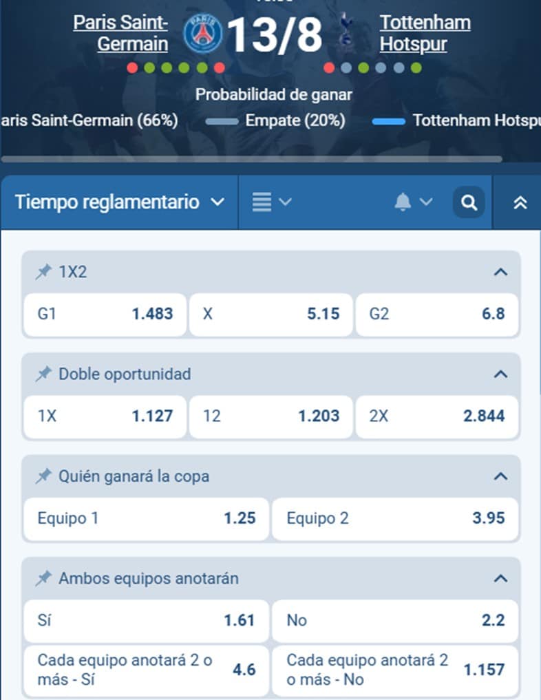 Código promocional 1xbet-Supercopa UEFA